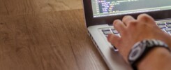laptop computer showing c application